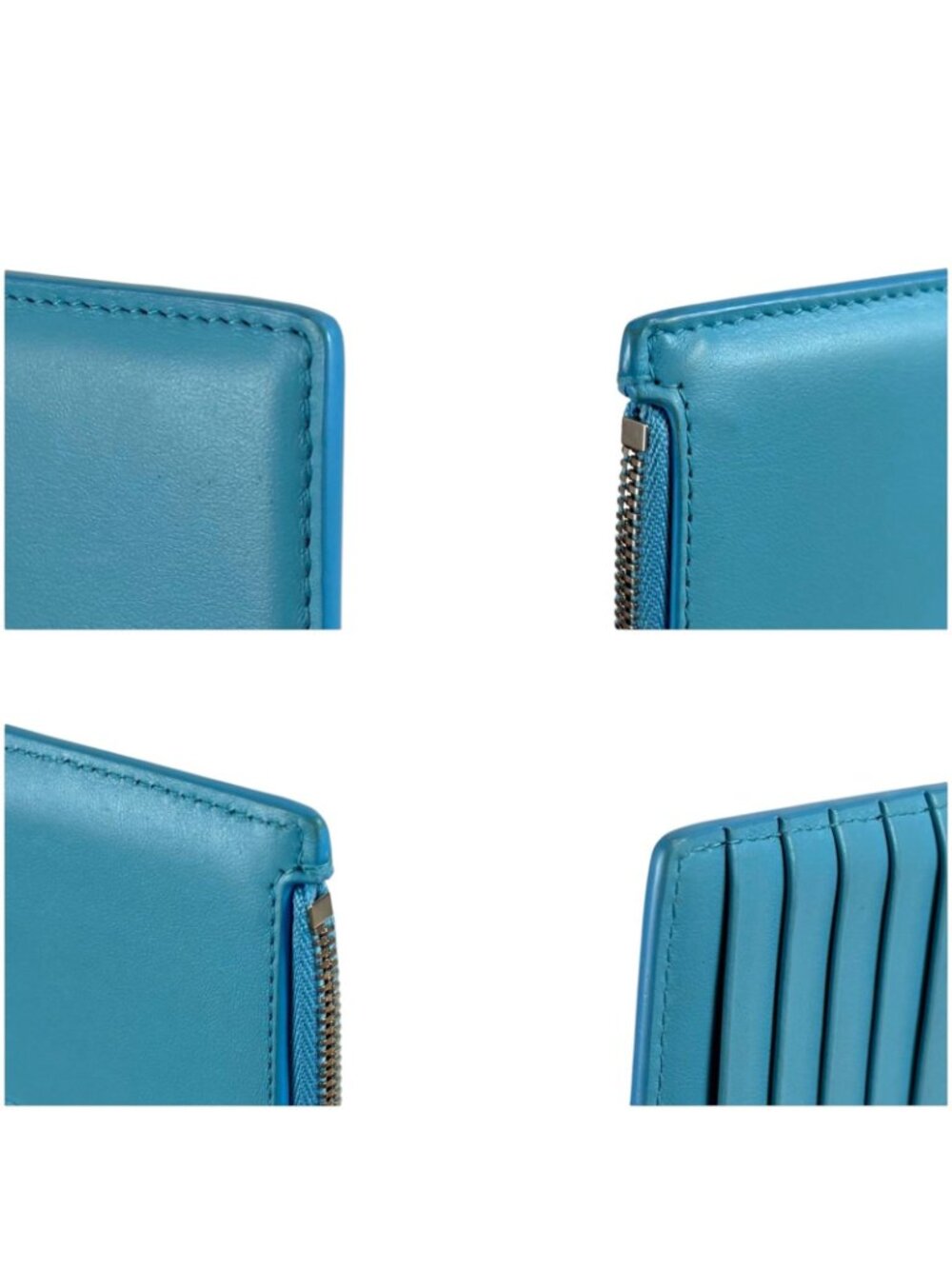 Balenciaga Envelope Fragment Case Coin Card Holder Light Blue Leather - Picture 7 of 13